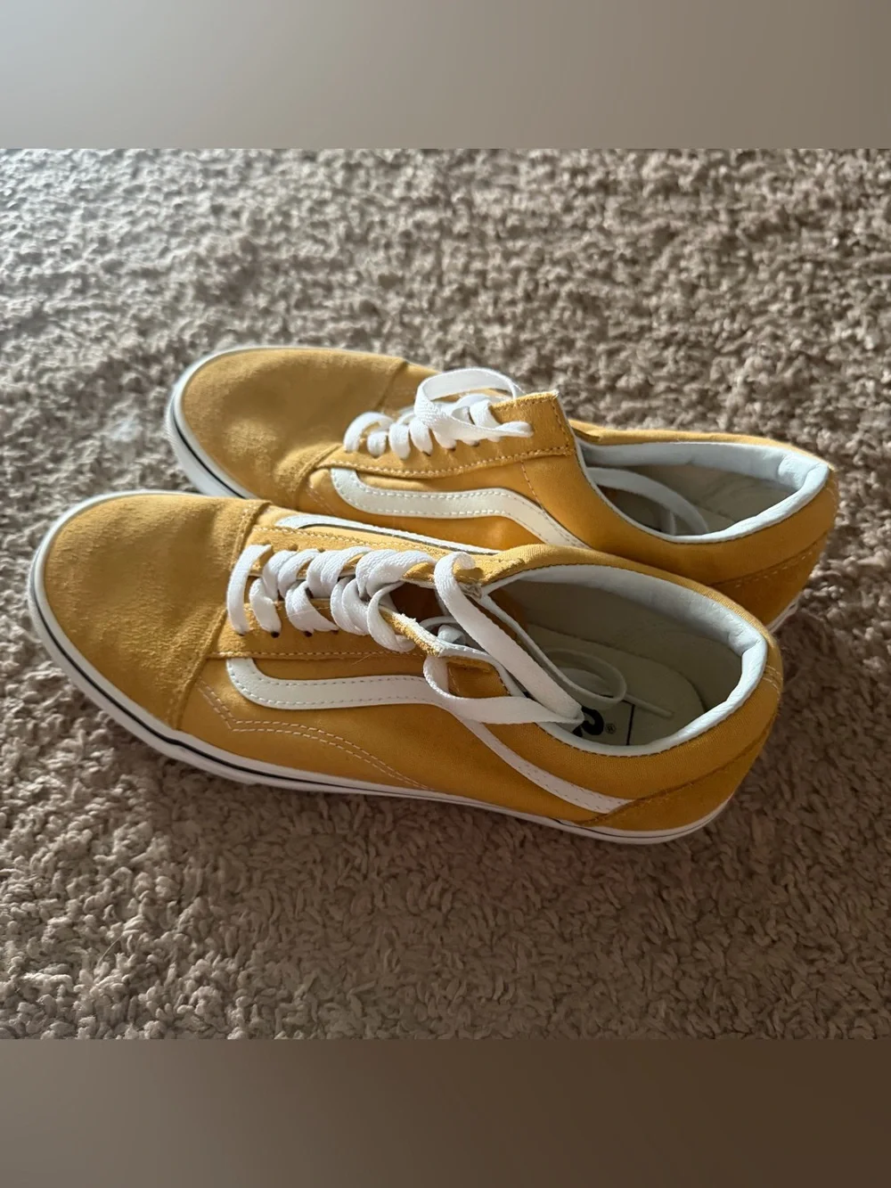 Yellow Suede Low-Top Vans Sneakers size 9 women’s